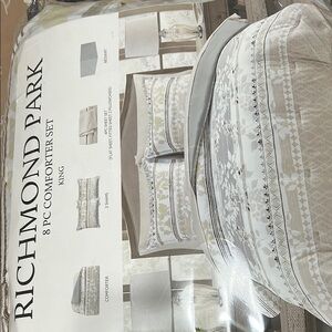 Richmond Gray Comforter Set Modern Textured Design